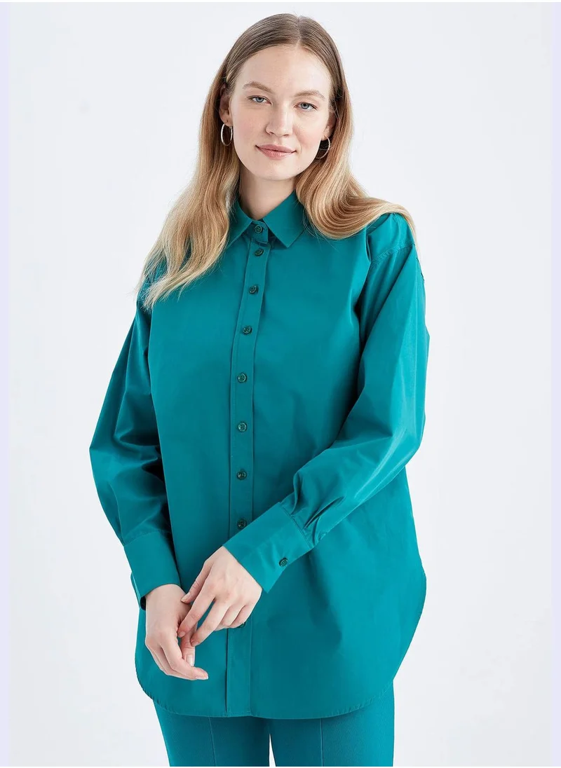 DeFacto Woman Relax Fit Woven Long Sleeve Tunic
