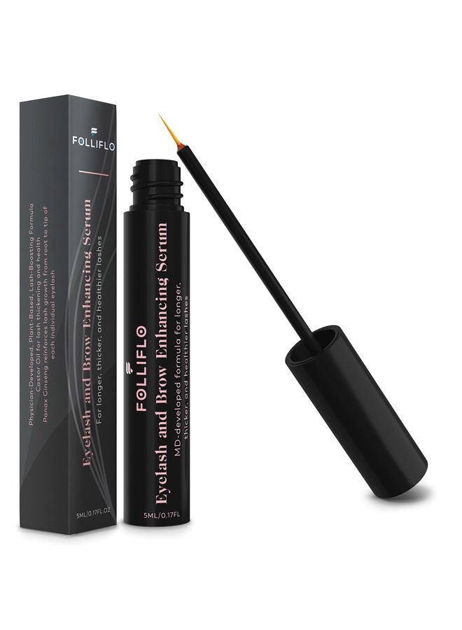 Folliflo by CELL ACCEL Eyelash & Brow Enhancing Serum with Castor Oil & Panax Ginseng - Hair Growth Formula for Longer, Thicker & Healthier Lashes - Developed by a Harvard-Trained Dermatologist - Image 1