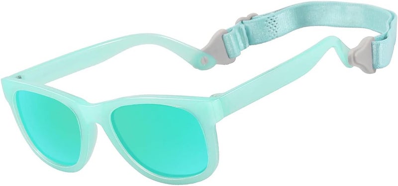 MAXJULI Baby Infant Sunglasses Safe, Soft, With Adjustable Strap 0-24 Months BPA Free 7002 - Image 1
