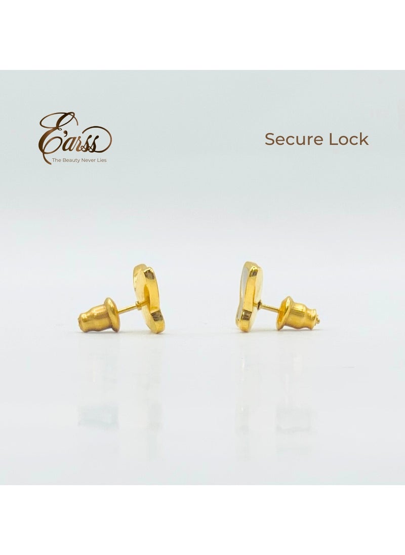 Earss Butterfly White Gold Earring | Stainless Steel | 18K Gold Plated  - Image 5