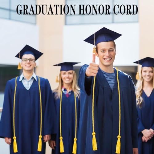 Leislam Graduation Cords, Graduation Honor Cords, Gold Honor Cords, 2025 Graduation Tassel Honor Cords, 67" Long Braided Cords for 2025 Graduation Decorations Bachelor Gown for Student Master Doctoral - Image 5