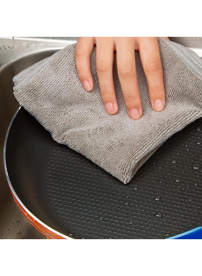 5Pcs Black Microfiber Car Towels 9 84X9 84 Inch Car Cleaning Kit Detailing Essentials - Image 1