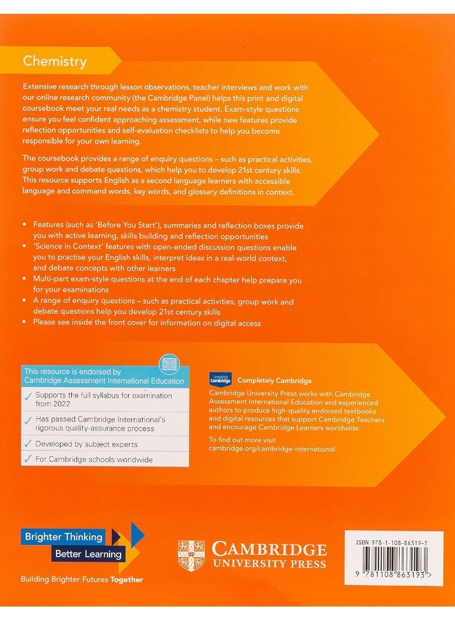 Cambridge University Press Cambridge International AS & A Level Chemistry Coursebook with Digital Access (2 Years) - Image 2