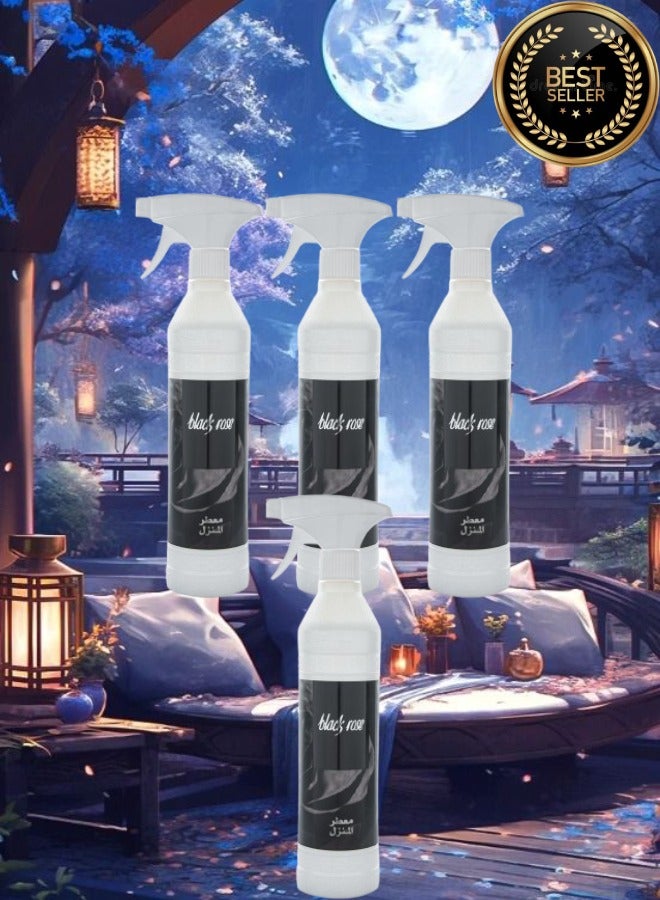 Banafa 4 Pieces Black Rose House Freshener - Image 1