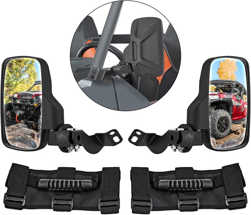 Wsays Side Rear View Mirrors Kit for 2016-2024 Polaris General 1000 & 1000-4 - Image 1