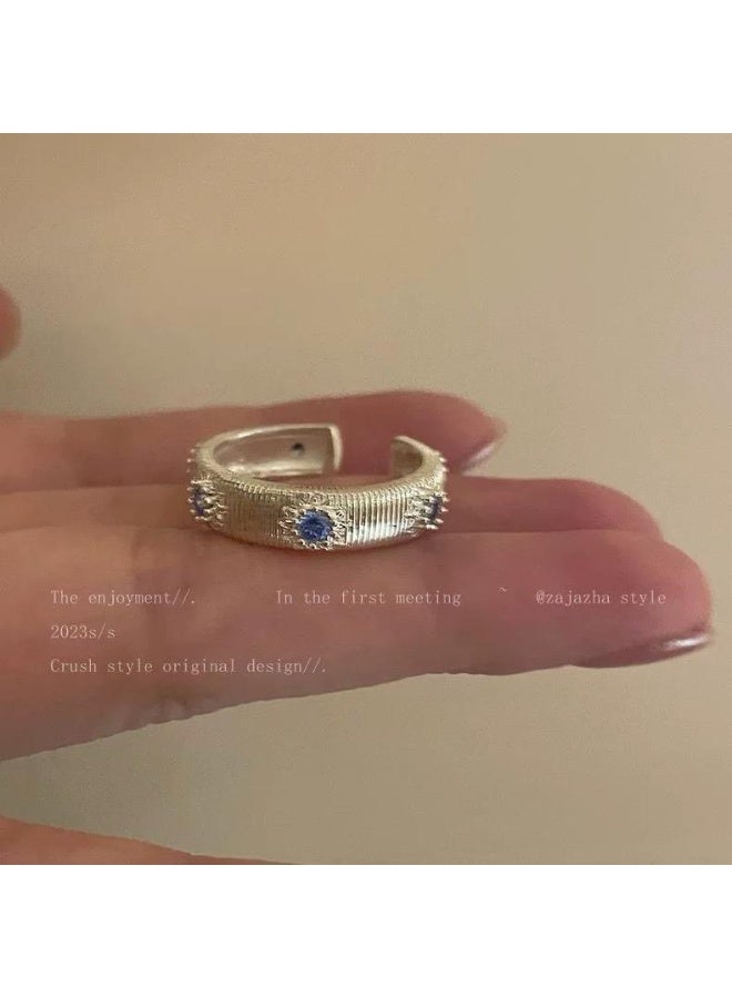 سيمهو زوج من خواتم فضية مطلية للنساء بحجم واحد - Image 4