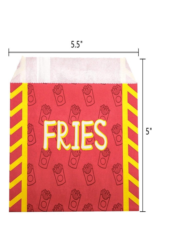 ZEAYEA 500 Pack French Fry Bag, 5.5 × 5 inch Grease Resistant Snack Bag, Serving Bag for French Fries, Cookies, Fried Food, Disposable Hash Brown Fries Bag for Outdoor Entertaining, Restaurant, Party - Image 2