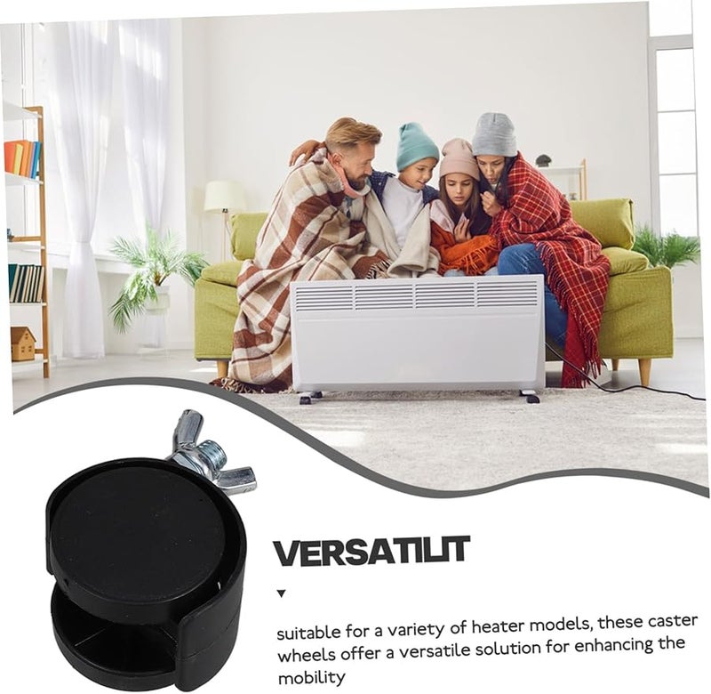 GLEAVI 4 Pack Heavy Duty Swivel Caster Wheels for Heaters Furniture Screw On Design - Image 4