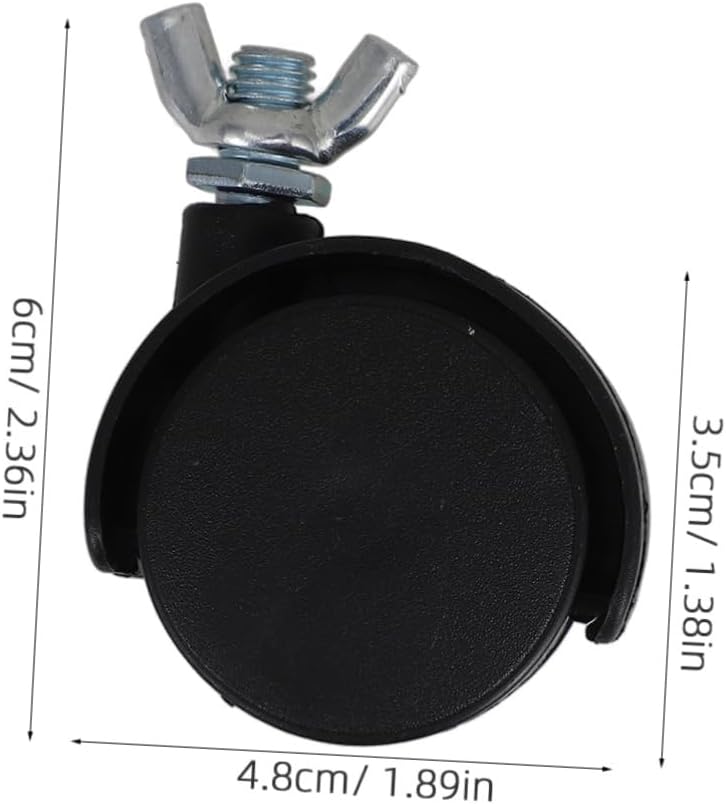 GLEAVI 4 Pack Heavy Duty Swivel Caster Wheels for Heaters Furniture Screw On Design - Image 2