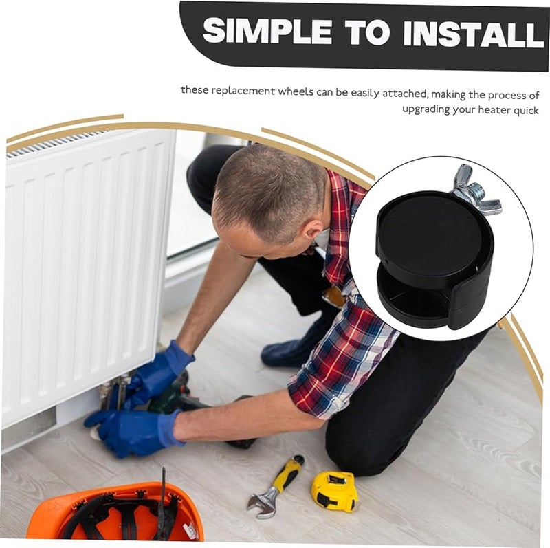 GLEAVI 4 Pack Heavy Duty Swivel Caster Wheels for Heaters Furniture Screw On Design - Image 3