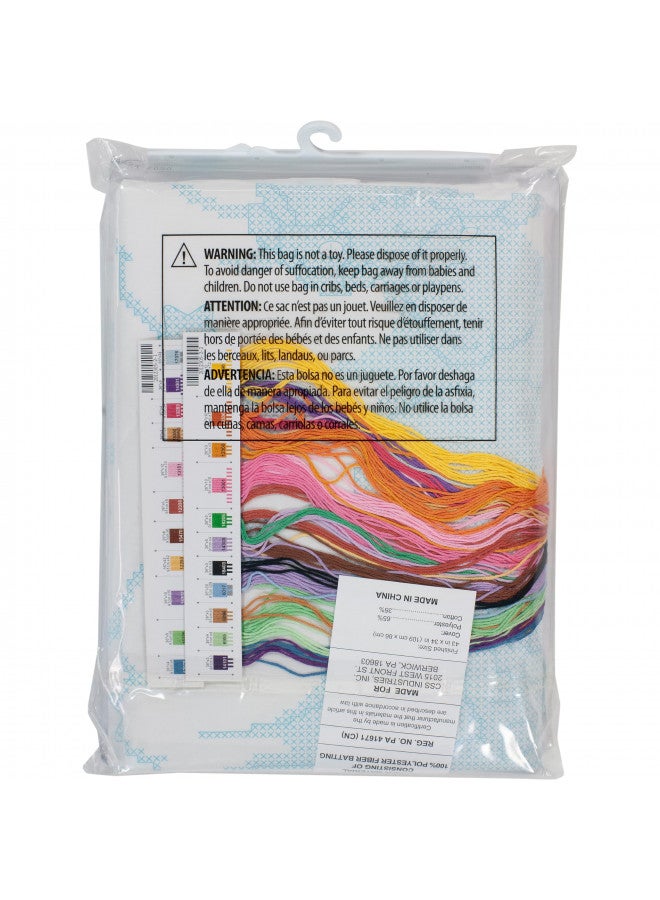 DIMENSIONS 3171 Twinkle Twinkle Twinkle Quilt Stamped Cross Stitch Kit, 34'' W x 43'' H White - Image 2