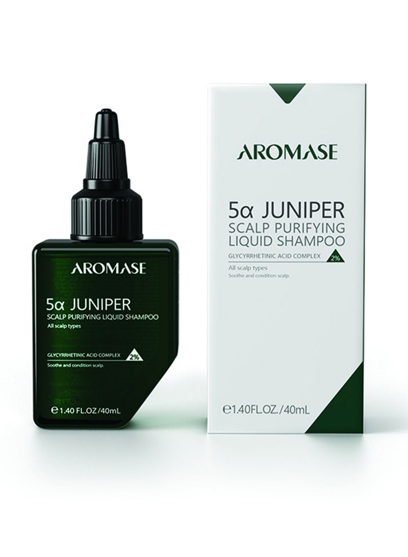 AROMASE 5α Juniper Scalp Purifying Liquid Shampoo 40 ml - Image 1