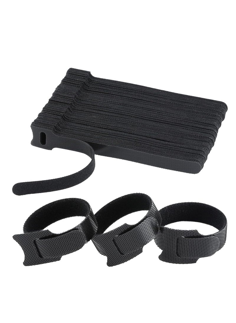 Oasisgalore 120PCS 6 Inch Reusable Cable Ties Wire Ties Cord Organizer Cable Organizer, Black.  - Image 1