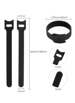 Oasisgalore 120PCS 6 Inch Reusable Cable Ties Wire Ties Cord Organizer Cable Organizer, Black.  - Image 2
