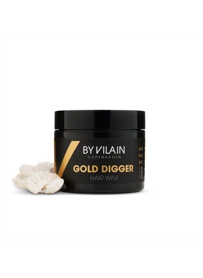 By Vilain Gold Digger Hair Wax - Super Strong Hold Matte Finish Clean Cut Look Long Lasting Hair Pomade Easy to Style for Fullness & Texture Smoothing & Slick Hair Molding Wax Paste Gel for Men 65ml  - Image 2