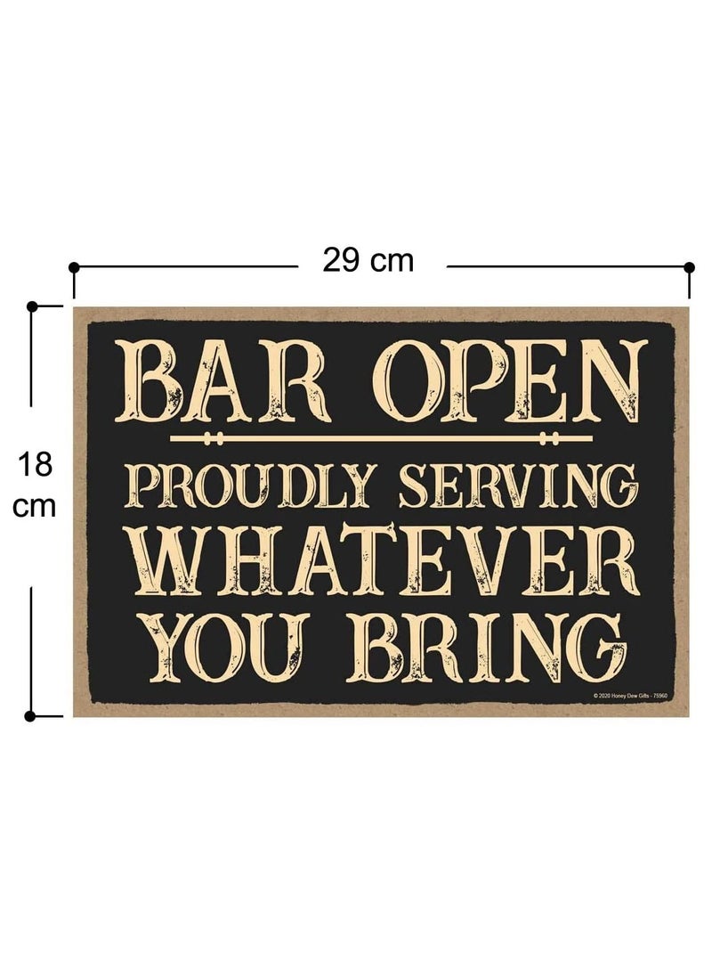 A funny sign that says the bar is open to serve drinks that you bring with you. Manufactured and printed by Up to Date Egypt - Image 3