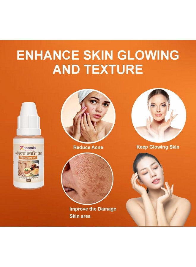 Zenomia Belly Button Oil for Acne & Dark Spots Glowing Skin (10ml) | Ayurvedic Nabhi Oil for Skin Health Improvement | Contains Alomand oil for Skin | Blend of Cold Pressed Essential Oils 1pack - Image 3