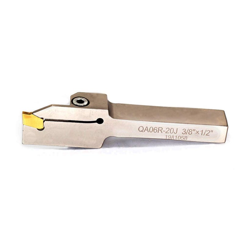 OSCARBIDE 3/8"x1/2"Heavy Duty Nickel Plated QA06R-20J Right -Hand Indexable Lathe Parting Grooving Holder with 10 Pieces GTN-2(QC1402) Carbide Inserts Cut Off Tool - Image 2