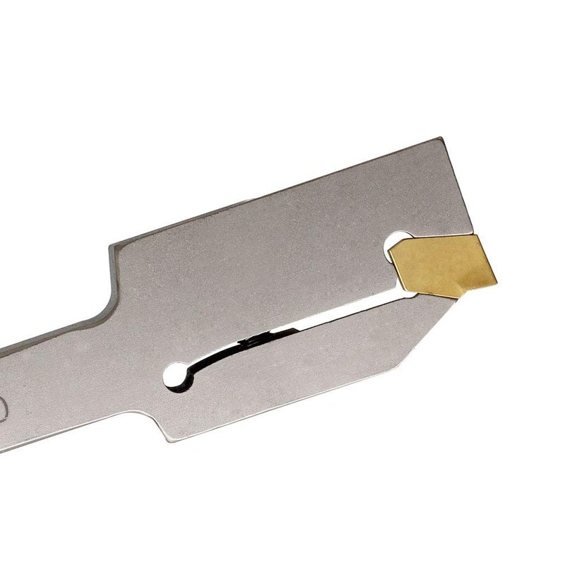 OSCARBIDE 3/8"x1/2"Heavy Duty Nickel Plated QA06R-20J Right -Hand Indexable Lathe Parting Grooving Holder with 10 Pieces GTN-2(QC1402) Carbide Inserts Cut Off Tool - Image 3