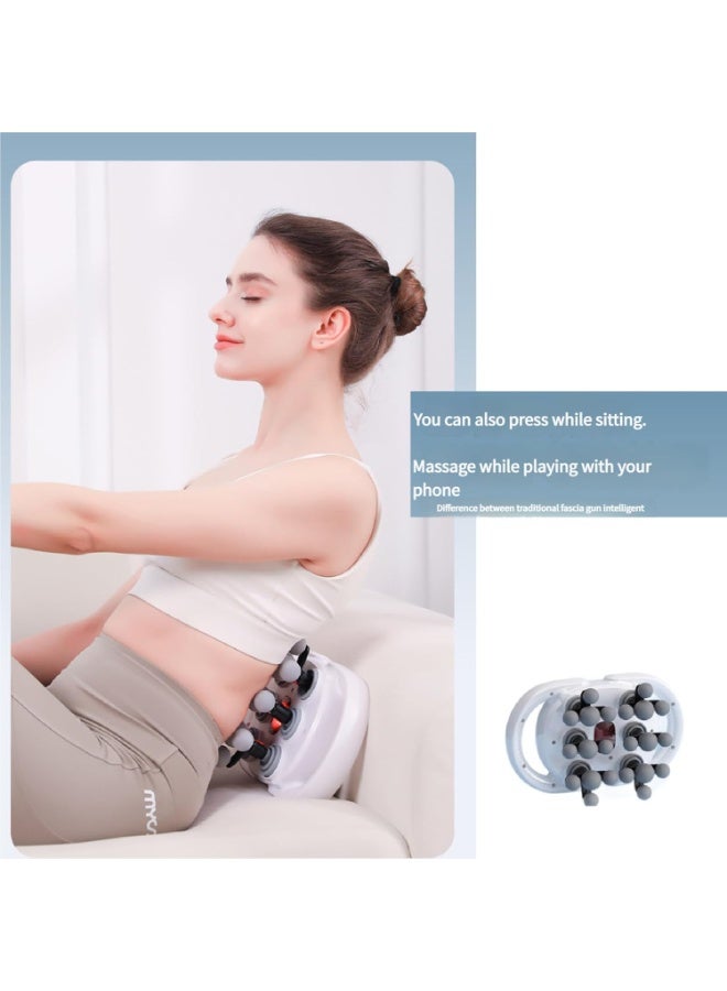 BlueFire 2025 Professional Deep Tissue Massage Gun - 22 Head Cordless Handheld Massager with Infrared Light, 9 Modes & 9 Speeds, 3200 RPM, 2000mAh Battery for Full Body Muscle Pain Relief & Relaxation - Image 3