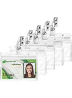 Horizontal Pvc Id Badge Holder With Metal Clips And Vinyl Straps With Soft Edge (Sealable Fits 3.5X2.25 Inch Inserts) (Clear 10Pack) Waterproof Id Holder Bulk Id Card Holder Name Tag - pzsku/Z3AAD2634EFF2EFB057C4Z/45/_/1693829715/ddd5180f-6e60-4551-b3e6-acf0158498de