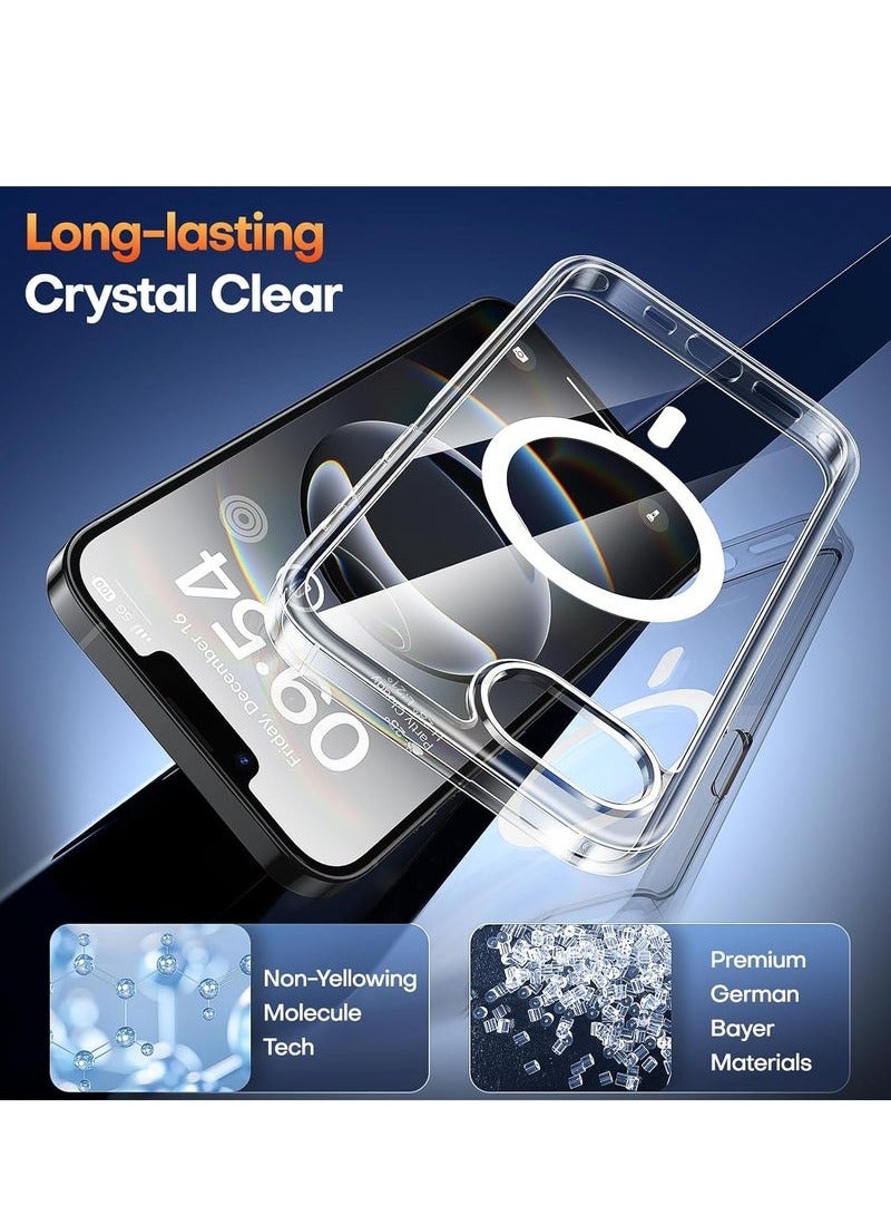 JAJEEK iPhone 16e Case Cover Crystal Clear, Magnetic Support for Wireless Charging, Anti-Yellowing, Shockproof, Camera Protection Cover for iPhone 16e 6.1-Inch, Durable and Stylish Case for Ultimate Protection - Image 4