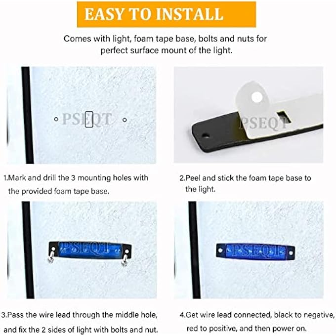 SYOSI Car Lights Led Rock Strip Lights Car Exterior Underglow Wheel Fender Well Lighting Kits Waterproof For Golf Cart Wrangler Offroad Truck Rv Utv Atv Snowmobile 10 Pcs Blue - Image 5