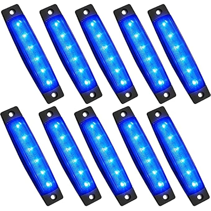 SYOSI Car Lights Led Rock Strip Lights Car Exterior Underglow Wheel Fender Well Lighting Kits Waterproof For Golf Cart Wrangler Offroad Truck Rv Utv Atv Snowmobile 10 Pcs Blue - Image 1