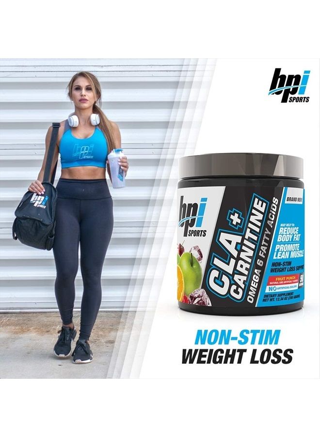 BPI SPORTS CLA + Carnitine – Conjugated Linoleic Acid – Weight Loss Formula – Metabolism, Performance, Lean Muscle – Caffeine Free – for Men & Women – Blue Raspberry – 50 Servings – 12.34 oz. - Image 3