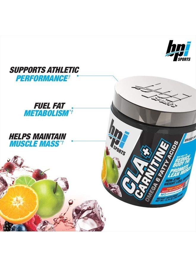 BPI SPORTS CLA + Carnitine – Conjugated Linoleic Acid – Weight Loss Formula – Metabolism, Performance, Lean Muscle – Caffeine Free – for Men & Women – Blue Raspberry – 50 Servings – 12.34 oz. - Image 2