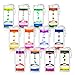 FKYTION Liquid Motion Bubbler Key Chain Pack of 12 Great Desktop Colorful Hourglass Liquid Bubbler Small Calming Relaxing Toys Rainbow series Pack of 12 - Image 2