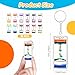 FKYTION Liquid Motion Bubbler Key Chain Pack of 12 Great Desktop Colorful Hourglass Liquid Bubbler Small Calming Relaxing Toys Rainbow series Pack of 12 - Image 4