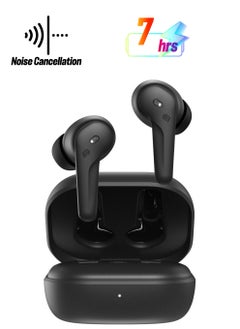Moxedo Moxedo True Wireless Earbuds S5 Bluetooth 5.4 ENC Technology 7 Hours Playing Time 300 mAh Charging Case with Built-in 4 Powerful Microphones (Black)  - Image 1