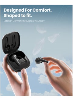 Moxedo Moxedo True Wireless Earbuds S5 Bluetooth 5.4 ENC Technology 7 Hours Playing Time 300 mAh Charging Case with Built-in 4 Powerful Microphones (Black)  - Image 2