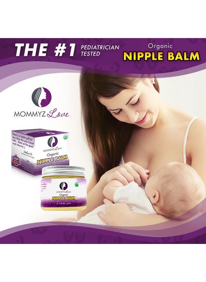 Mommyz Love - Best Nipple Cream For Breastfeeding Relief (2 Oz) Provides Immediate Relief To Sore Dry And Cracked Nipples Even After A Single Use Pediatrician Tested Usda Certified Organic (1 Jar) - Image 1