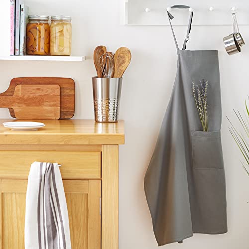 DII Everyday Basic Kitchen Collection, Chef Apron, Gray - Image 5