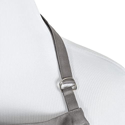 DII Everyday Basic Kitchen Collection, Chef Apron, Gray - Image 3
