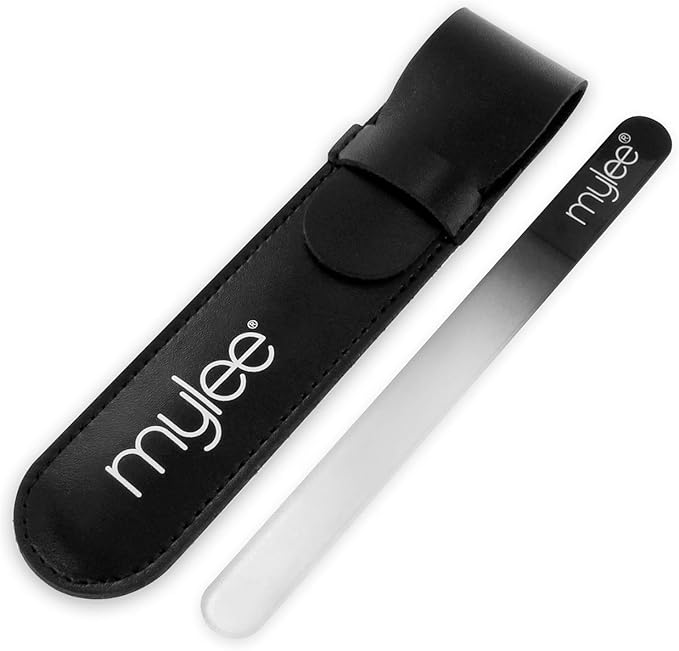 Mylee Crystal Nail File with Case Hygienic and Long Lasting Professional Manicure with 5 Year Guarantee for Salon and Home Use - Image 1
