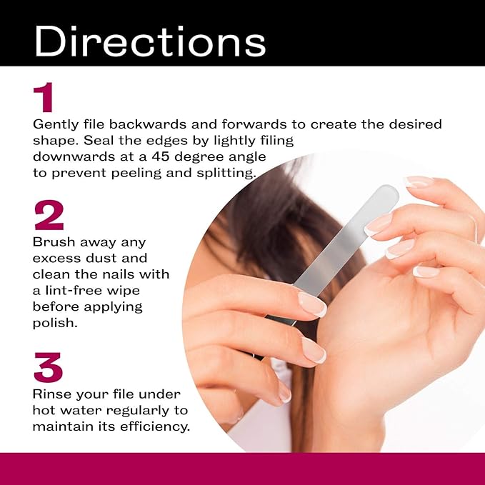 Mylee Crystal Nail File with Case Hygienic and Long Lasting Professional Manicure with 5 Year Guarantee for Salon and Home Use - Image 3