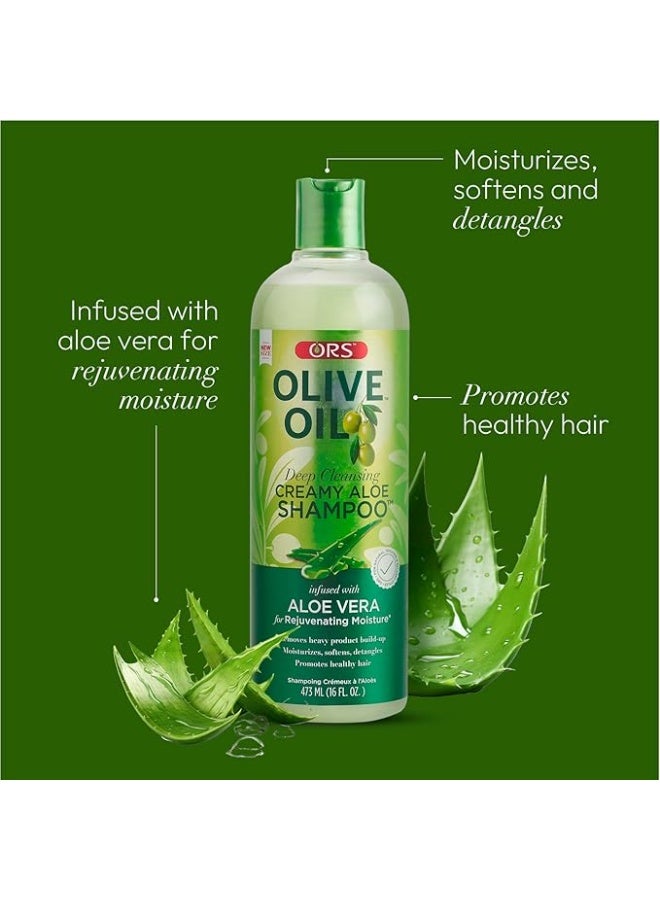 ORS Olive Oil Creamy Aloe Shampoo 370 Ml - Image 2