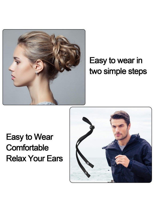 BBTO 12 Pieces Adjustable Ear Straps Anti-Slip Ear Loop Extension Straps Ear Hook Straps for Nurse Dust-Workers Food-Workers to Relieve Ear (Black) - Image 5