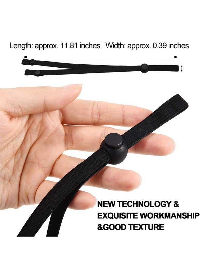 BBTO 12 Pieces Adjustable Ear Straps Anti-Slip Ear Loop Extension Straps Ear Hook Straps for Nurse Dust-Workers Food-Workers to Relieve Ear (Black) - Image 2