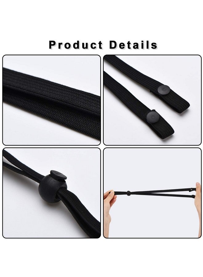 BBTO 12 Pieces Adjustable Ear Straps Anti-Slip Ear Loop Extension Straps Ear Hook Straps for Nurse Dust-Workers Food-Workers to Relieve Ear (Black) - Image 3