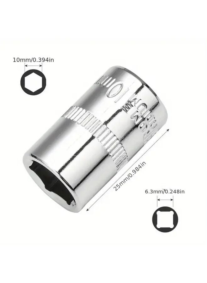 1 4 Inch Drive Hex Socket Set 4 14mm 6 3mm Casing Head 1 4 10mm Size - Image 1