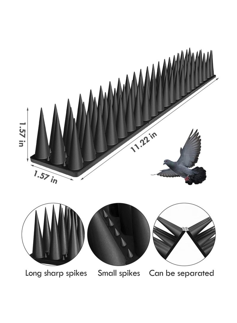 Plastic Bird Spikes for Pigeons, Squirrels, and Raccoons - Effective Bird Deterrent Devices to Prevent Nesting on Fences, Roofs, Windowsills, and Porches (10 Pack) - Image 4