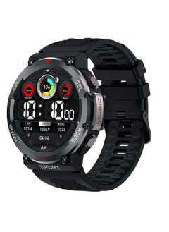 Lemfo Rugged Smart Watch, 1.39" HD Amoled Display Smart Watch, Ip68 Waterproof AI Voice Assistant Smart Wrist Watch With NFC Control, Smart Sports Health Watch With Multiple Sports Mode, (1pc, Black)  - Image 1