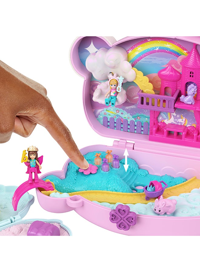 Polly Pocket Wearable Travel Toy With 2 Micro Dolls And 12 Accessories Including Pets, 2-In-1 Bunny Fun Compact Purse Playset With Bunny Unicorn Theme - Image 4