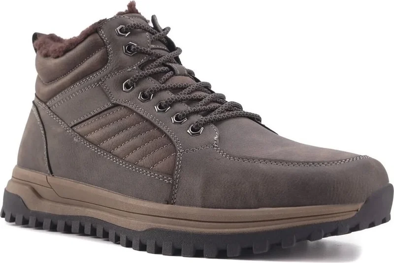 LUMBERJACK INT1123K086-KRK Men's Shearling Boots Brown 40 - Brown