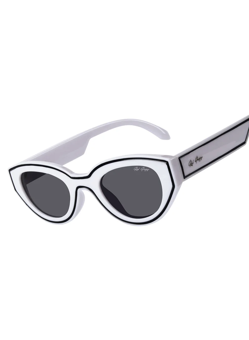 Woggles Red Pappy Chronon White Rectangle Sunglasses