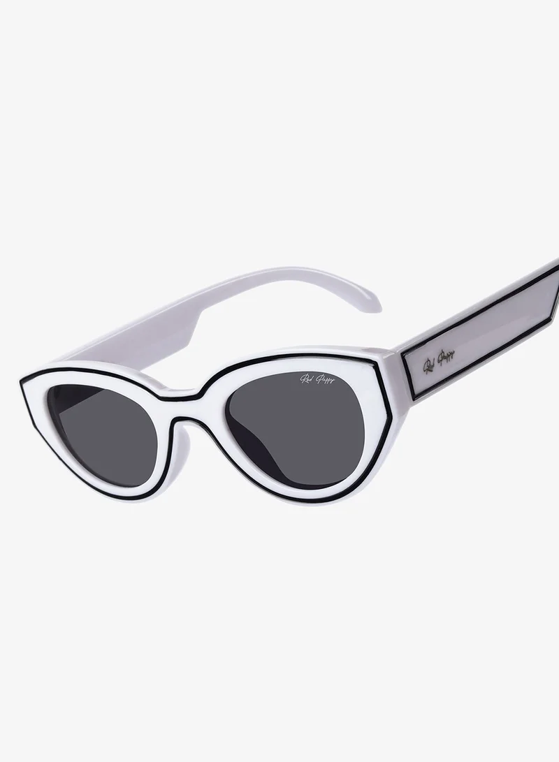 Woggles Red Pappy Chronon White Rectangle Sunglasses